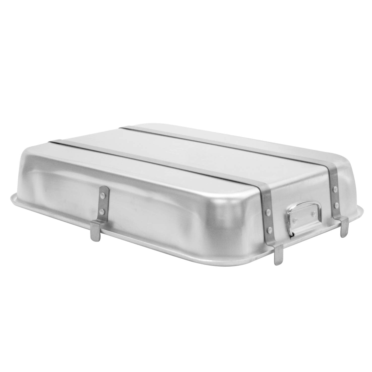 Thunder Group - 24'''' X 18'''' Aluminum Double Roaster W/Straps & Lugs