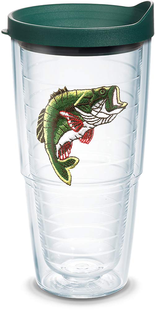 Tervis Bass Made In Usa Double Walled Insulated Tumbler, 24Oz, Clear