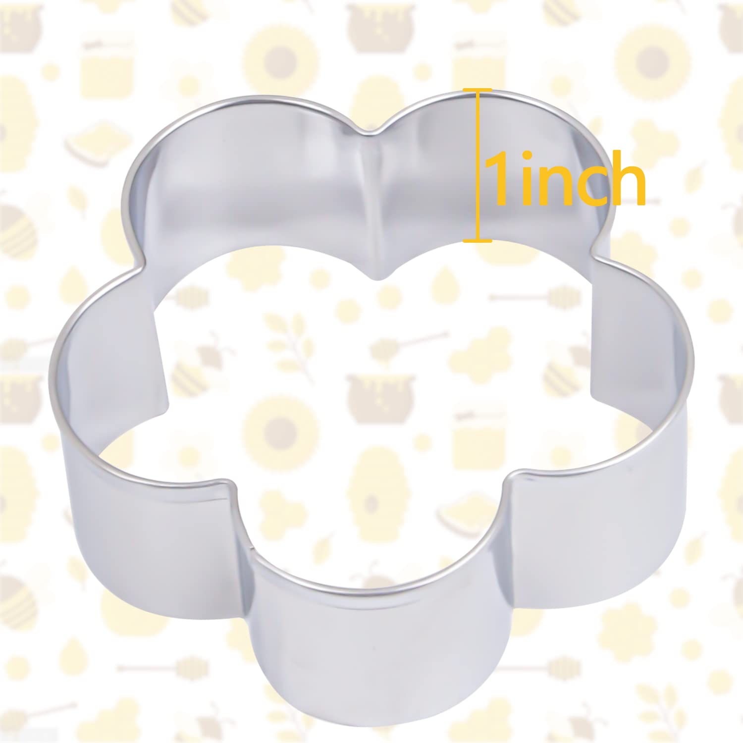 Kukifun 6Pack Bee Cookie Cutters Set, Bee,Beehive,Honey Jar,Winnie The Pooh,Flower Shapes Stainless Steel Biscuit Molds For Hone