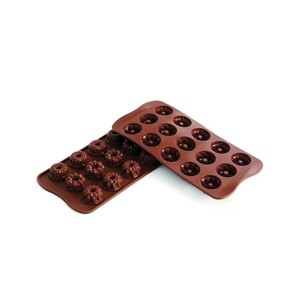 Silikomart Platinum Silicone Fantasia Chocolate Mold, Brown