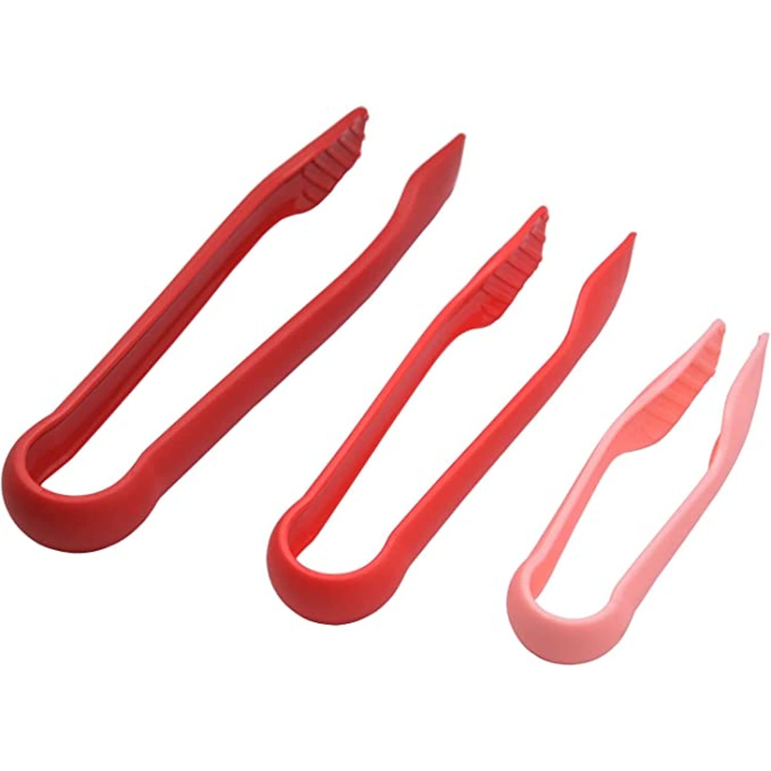 Dormico 3 Piece Multifunctional Plastic Food Tongs Kitchen Bread Tongs NonSlip Cooking Clip Clamp Bbq Salad Tools Grill Kitchen
