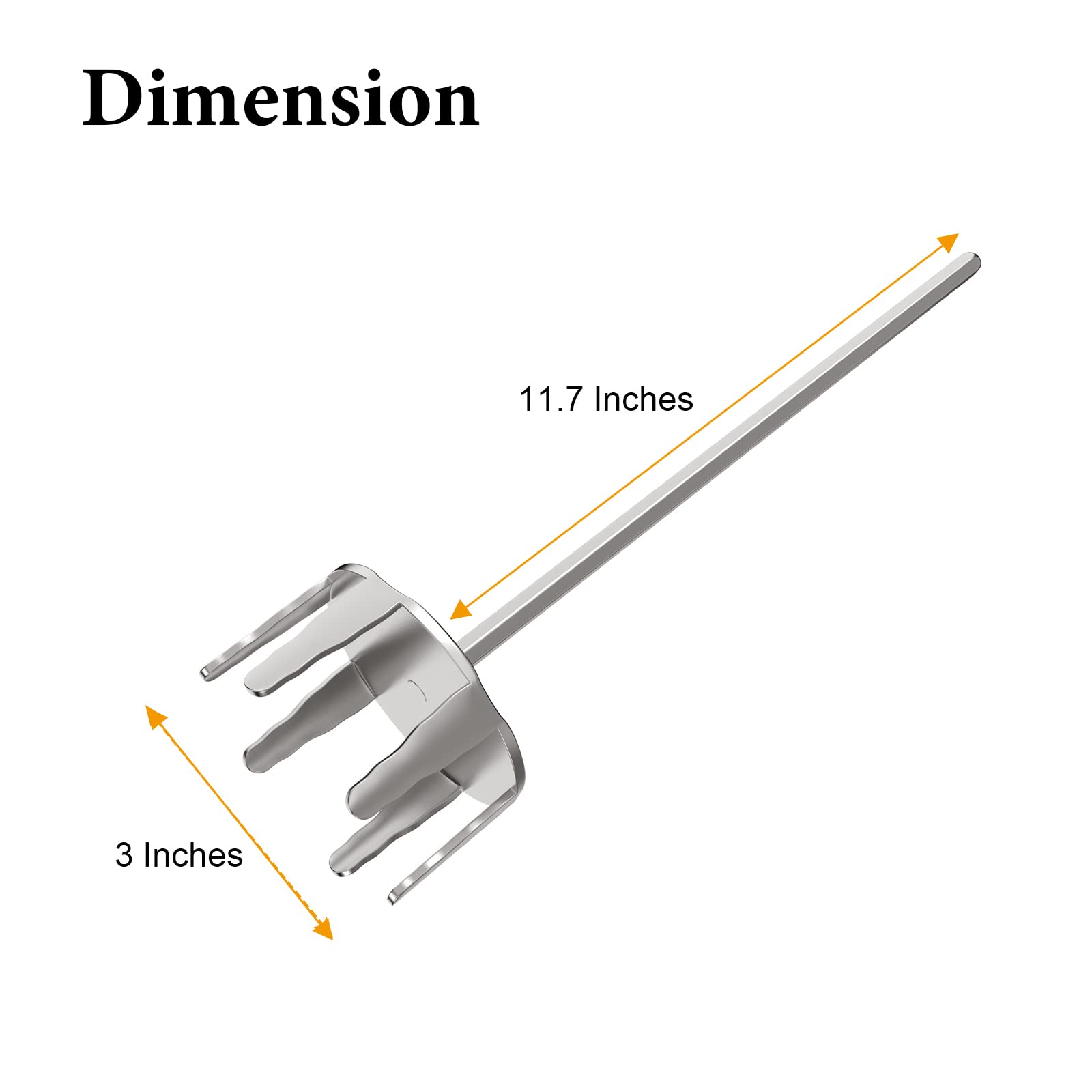 Outspark 3 Inch Stainless Steel Pork Puller Used with Standard Hand Drill Pork Shredder Drill Attachment
