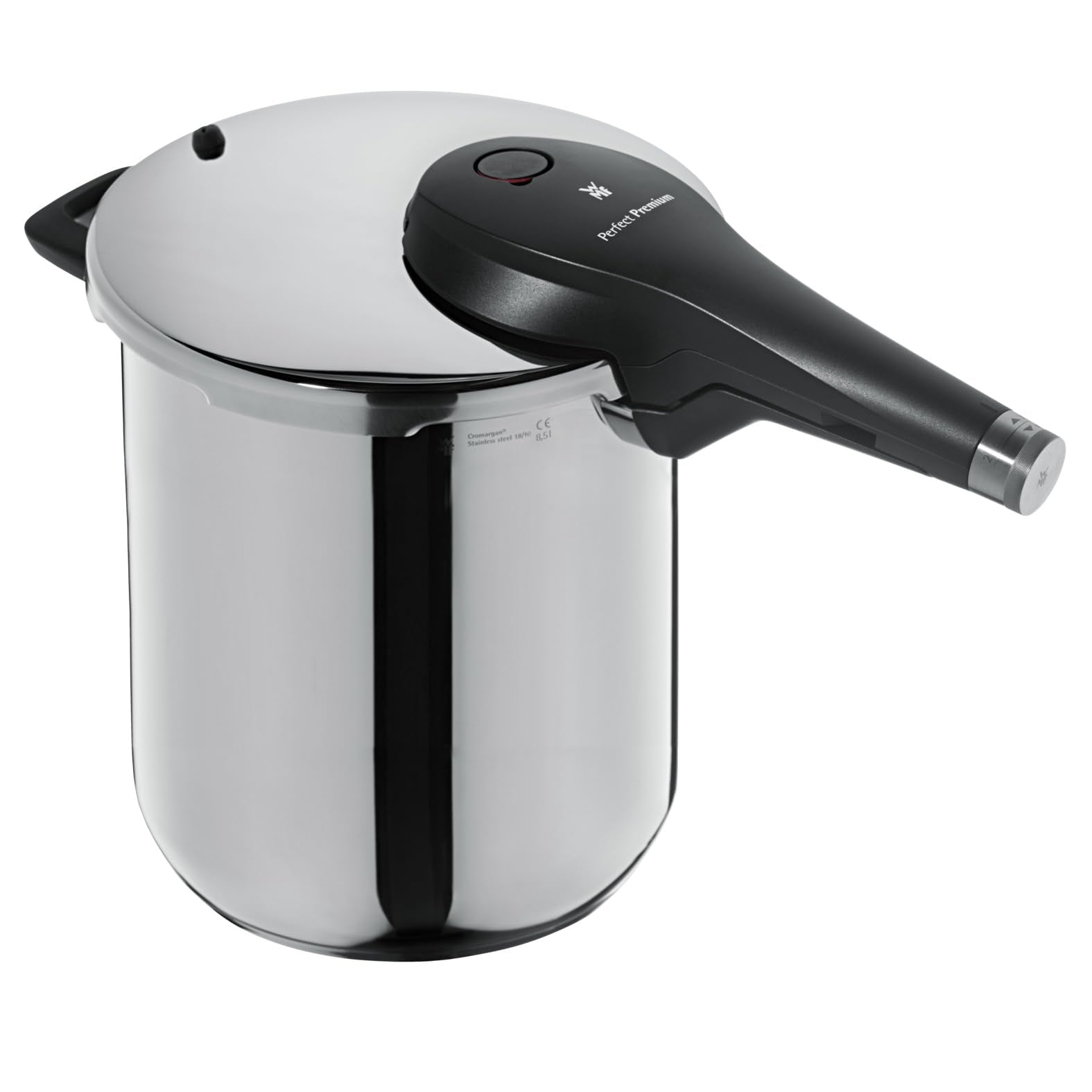 WMF Perfect Pressure Cooker 8.5   L Premium Polished Stainless Steel 2   Cooking Levels All-in-One Rotary Knob, Dishwasher Safe,