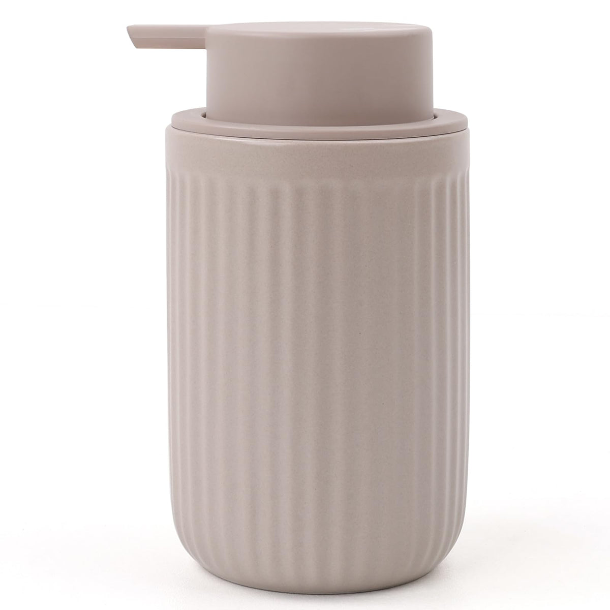Bosilunlife Dish Hand Soap Dispenser - Khaki Liquid Pump Soap Dispenser For Bathroom Decro 12Oz Ceramic Kitchen Dish Dispenser W