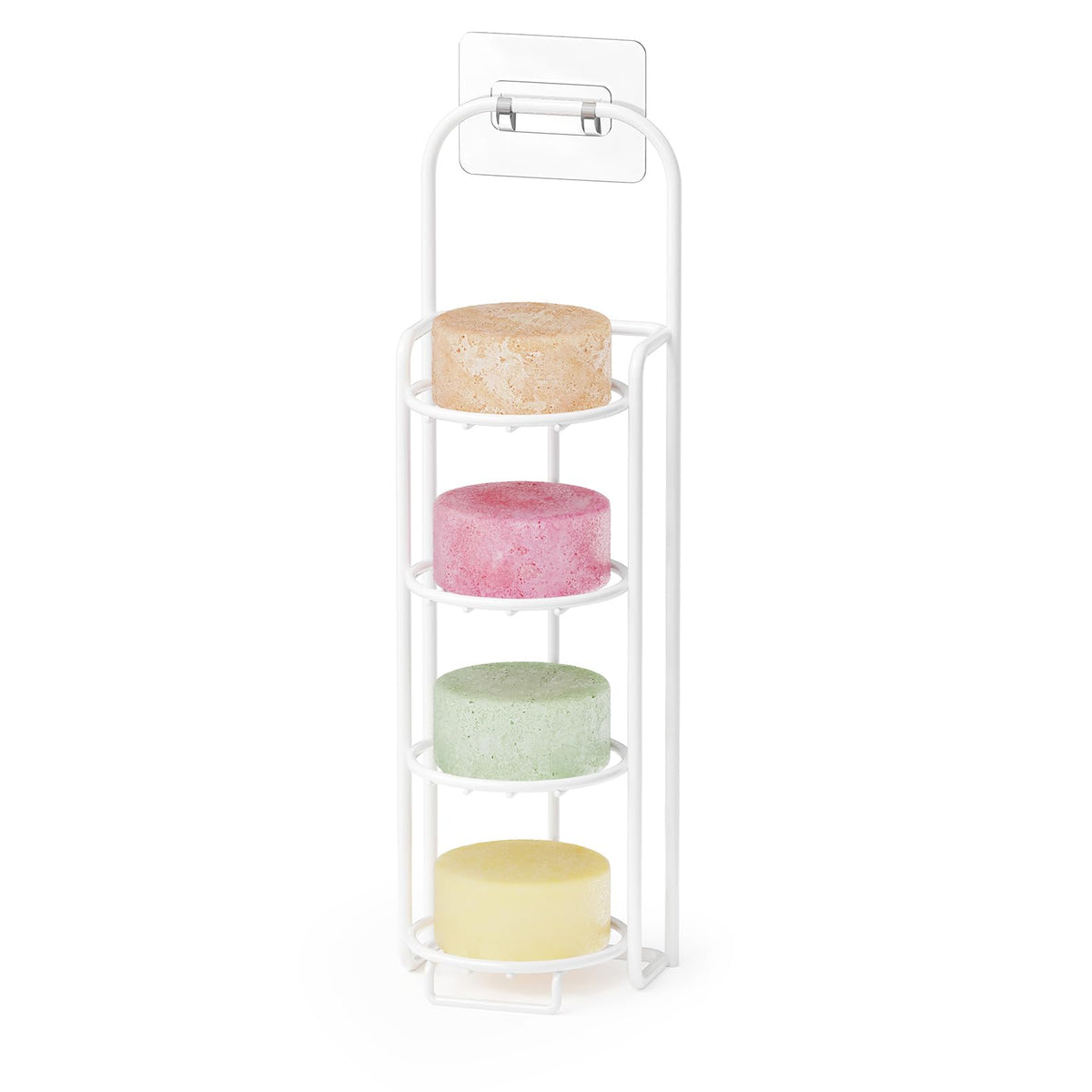 Spaceaid 4 Tier Shampoo Bar Holder For Shower, Self Draining Soap Bar Holders Caddy For Bathroom Wall And Kitchen Sink, Shampoo