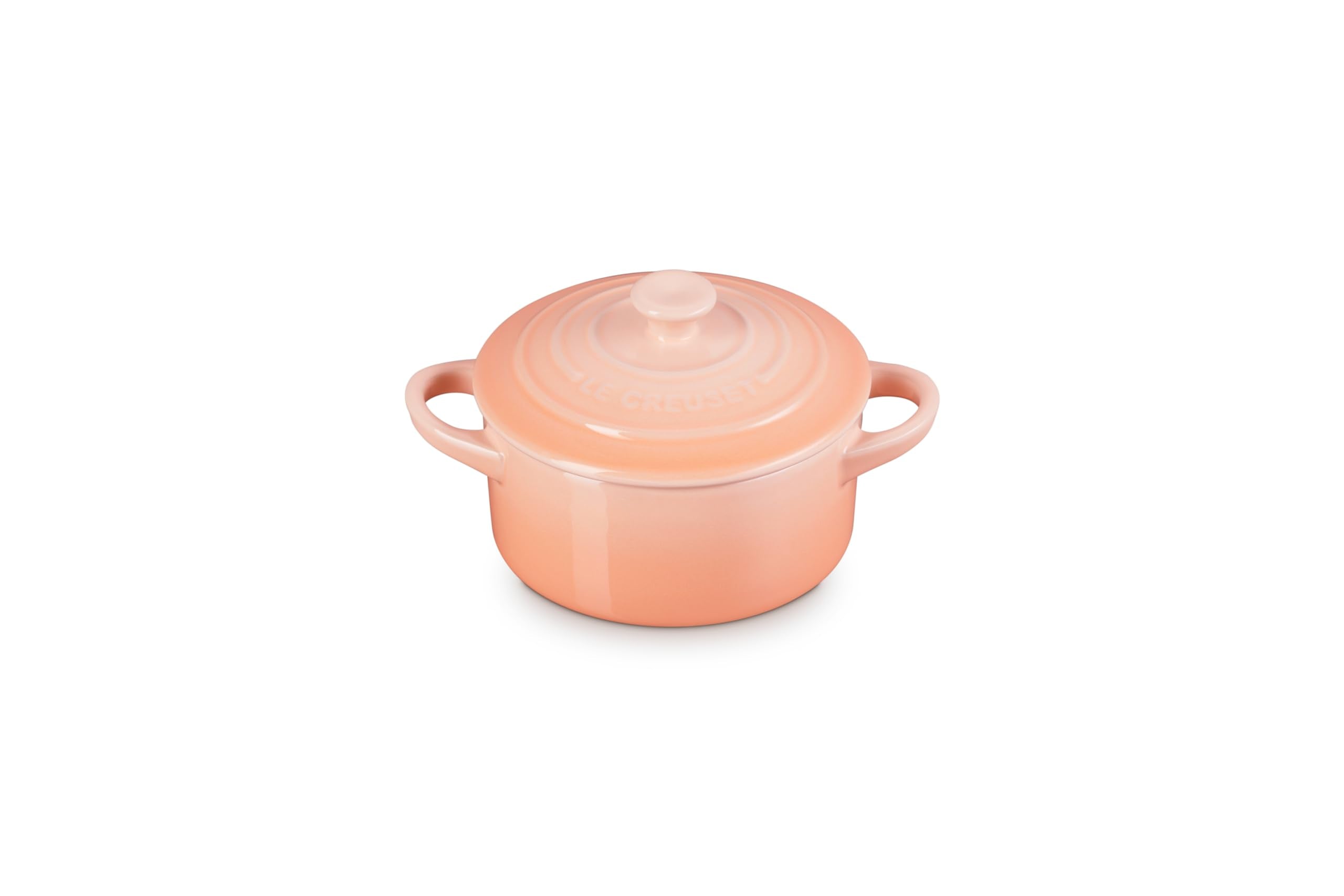 Le Creuset Stoneware Mini Round Cocotte, 8Oz., Peche