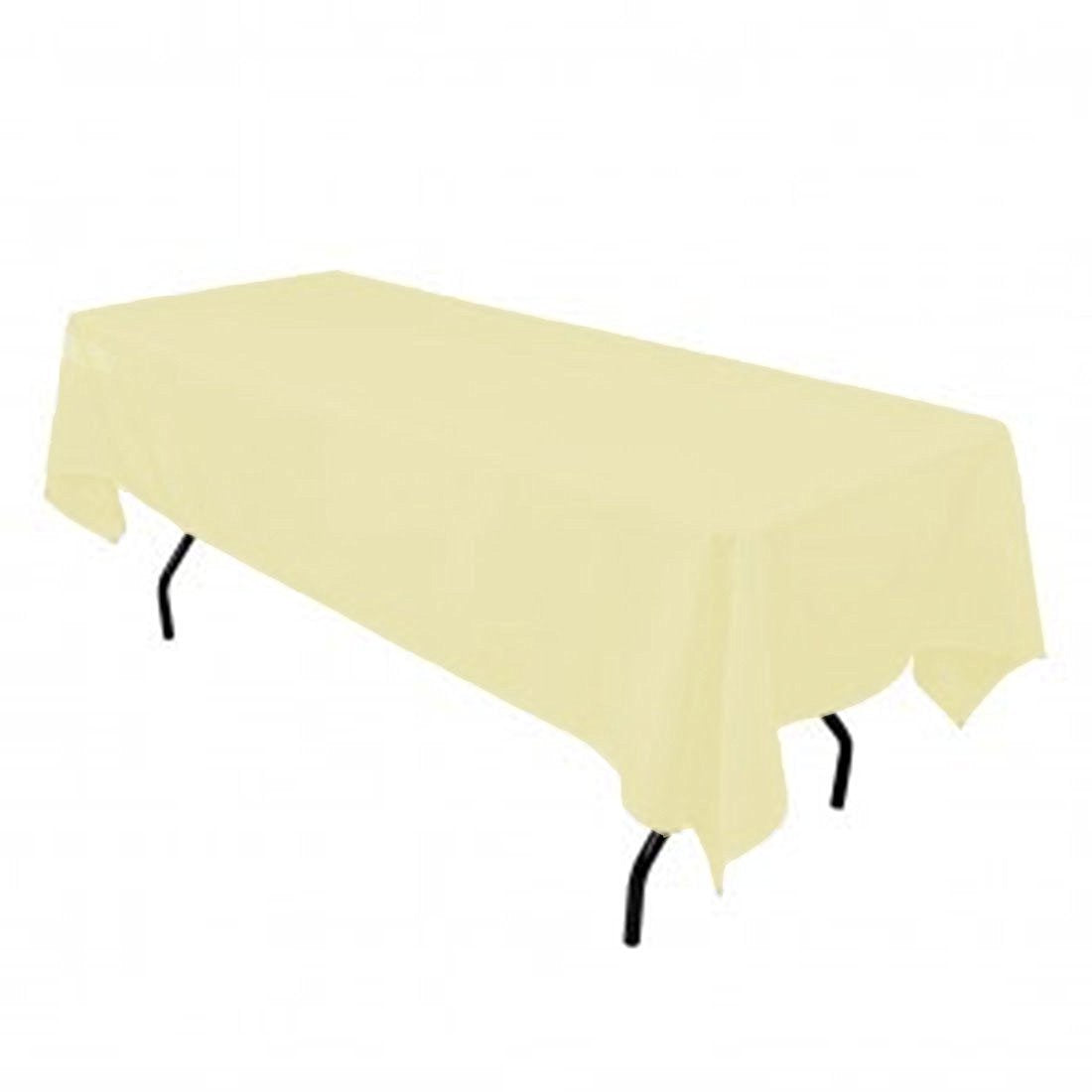 Addandship By Add&Ship Rectangular Polyester Tablecloth 60X102 (Light Yellow)