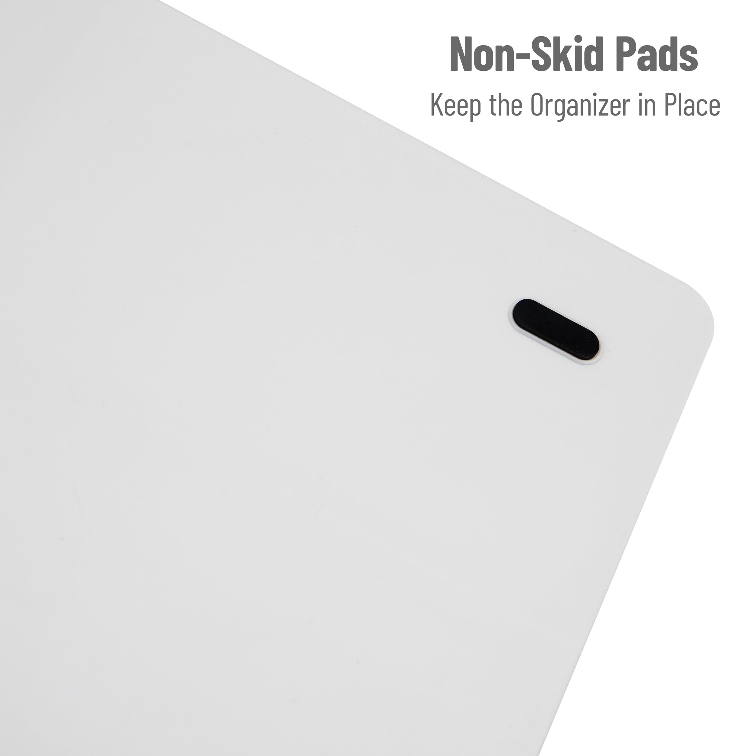 Mind Reader Cup And Condiment Station, Countertop Organizer, Coffee Bar, Kitchen, Stirrers, 17.875''L X 9.5''W X 6.625''H, White