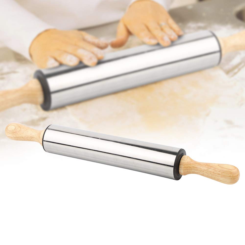 Wood Rolling Pin Stainless Steel Rolling Pin Pastry Roller Rolling Pin Dough Roller Pizza Roller Rolling Pins For Baking French