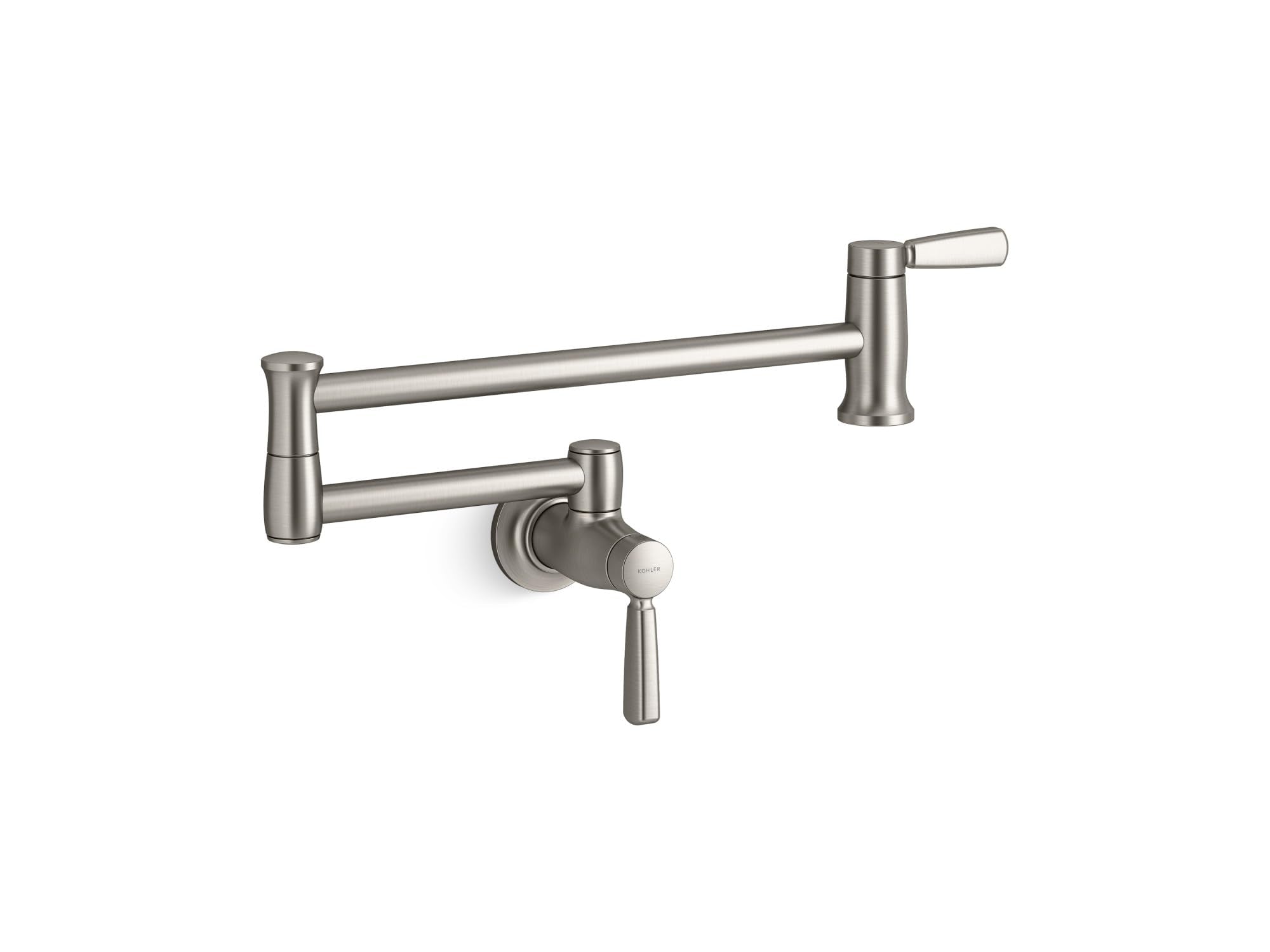 Kohler K-35744-Vs Traditional Style Wall-Mount Pot Filler, Pot Filler Faucet, Kitchen Sink Pot Filler Faucets, Vibrant Stainless