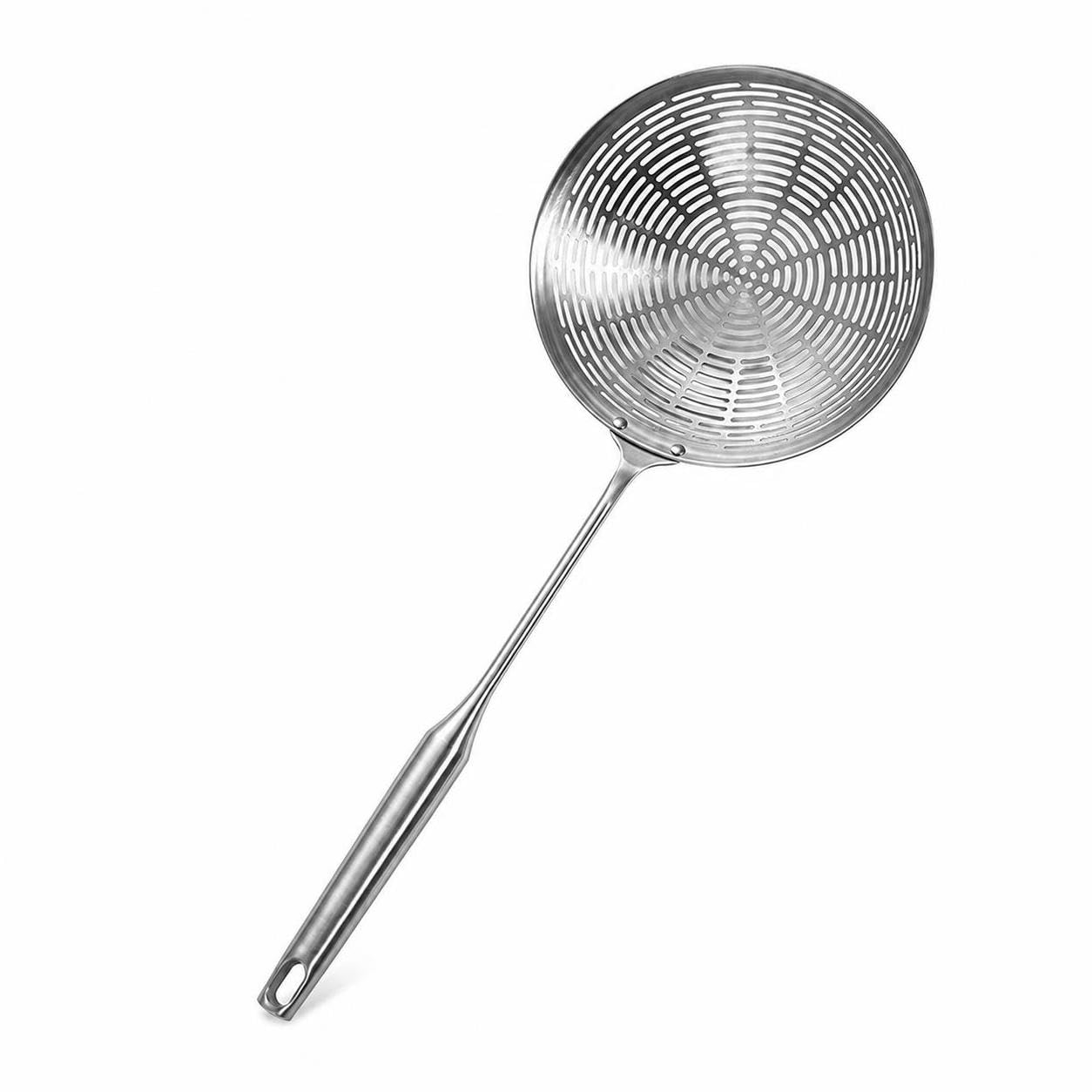 Stainless Steel Skimmer Ladle, Slotted, Large Stainless Steel