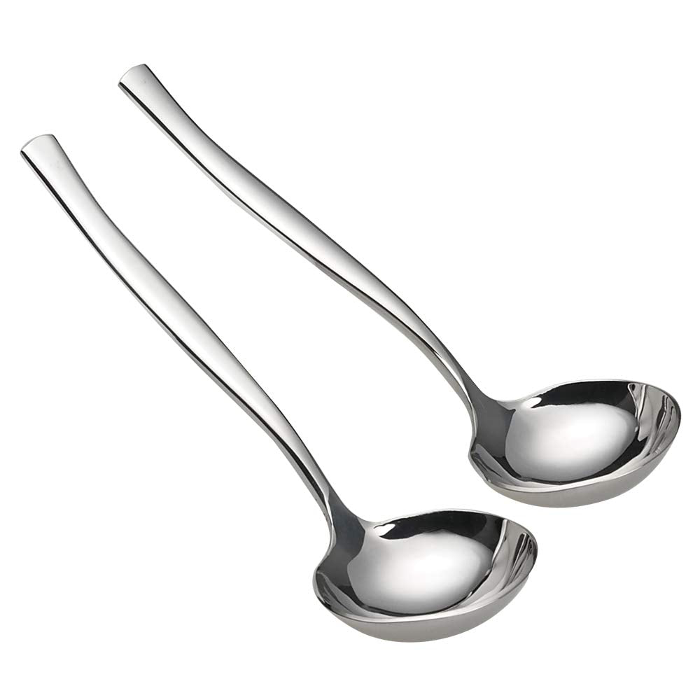 Idotry 2Piece Stainless Steel Gravy Soup Spoon, Small Gravy Ladle Soup