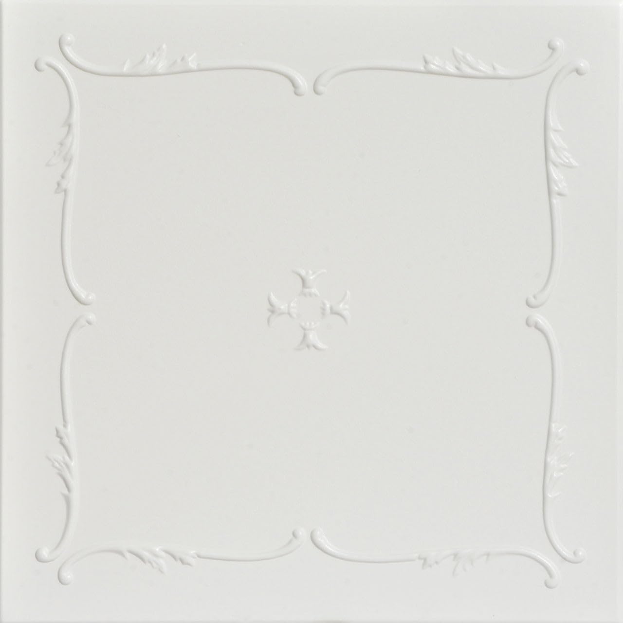  LA MAISON CEILINGS R05 Spring Buds Foam Glue-up Ceiling Tile (21.6 sq. ft./Case), Pack of 8, Dove White