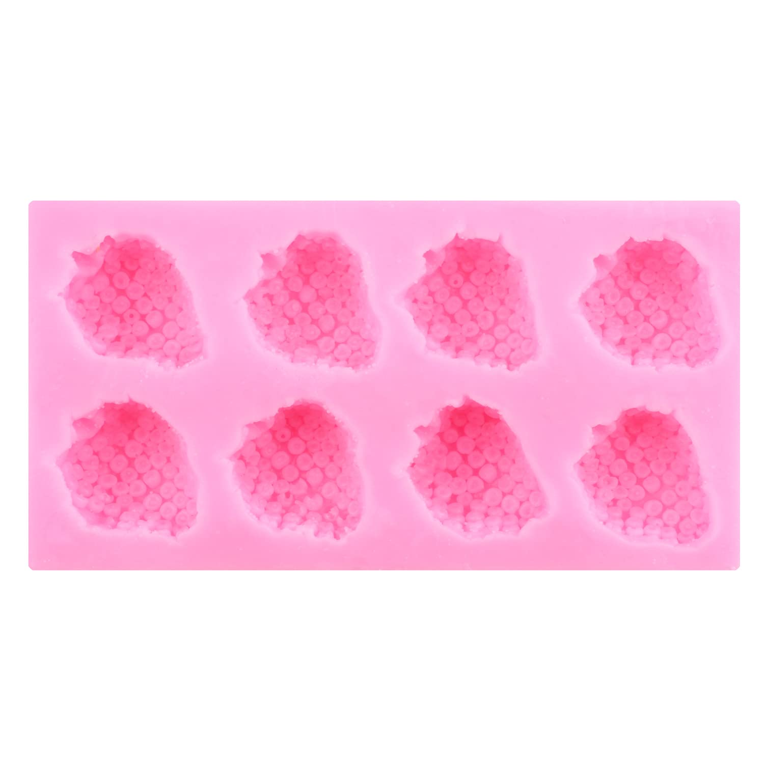 Mujiang Strawberry Silicone Molds Strawberry And Flowers Fondant Mold Strawberry Mold For Cake Decorating Cupcake Topper Candy C