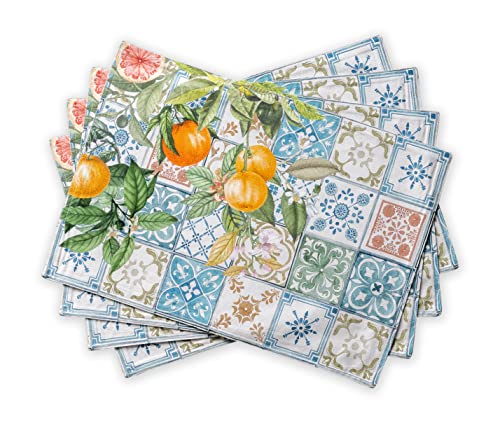 Maison D Hermine Cloth Placemat 100% Cotton Set Of 4 Decorative Washable Place Mats Table Placemat, Dining, Kitchen, Parties & C
