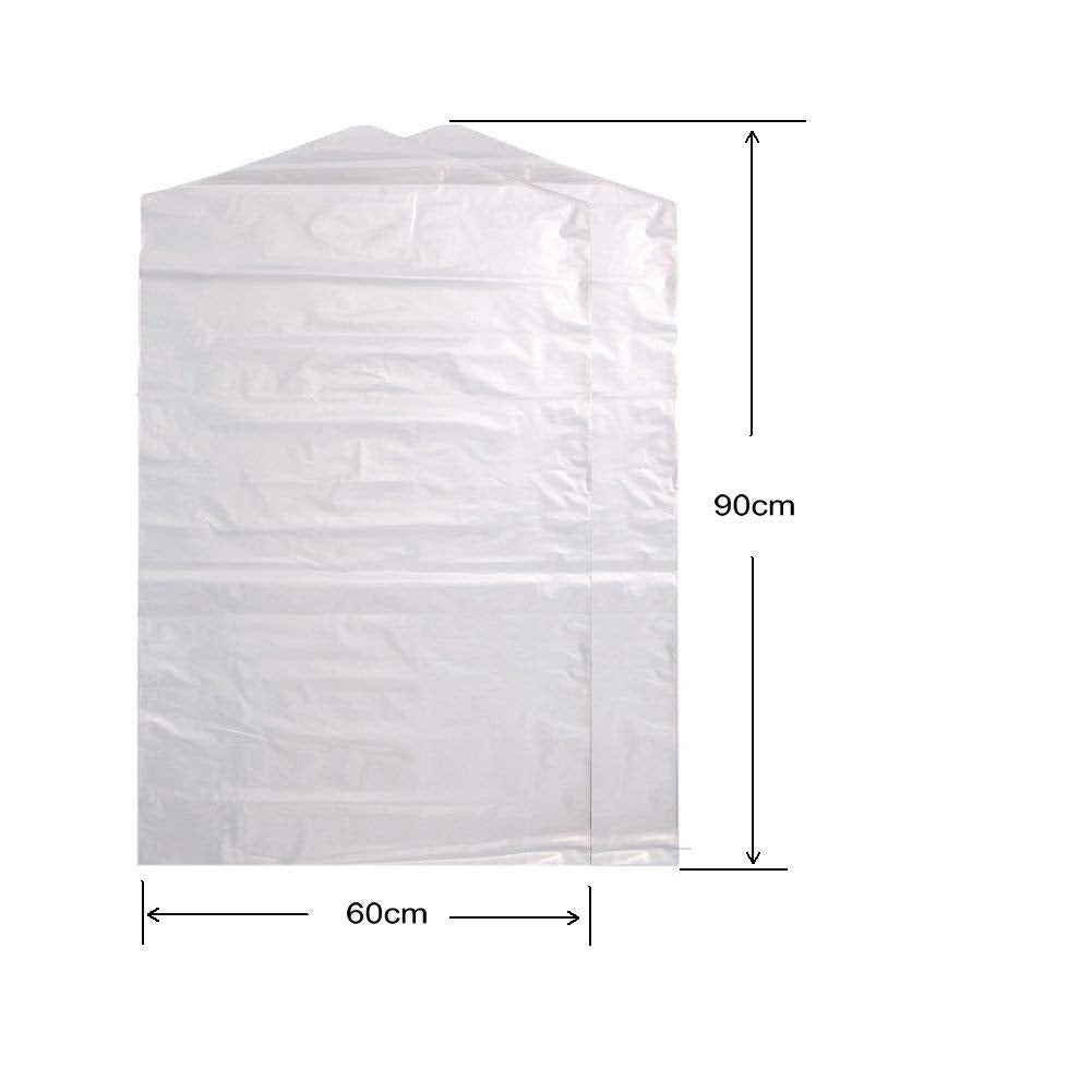 100 Pack Garment Bag Transparent Clothing Dust Cover Dustproof Hanging Clothes Suit Dress Jacket Cover For Dry Cleaner, Home Sto