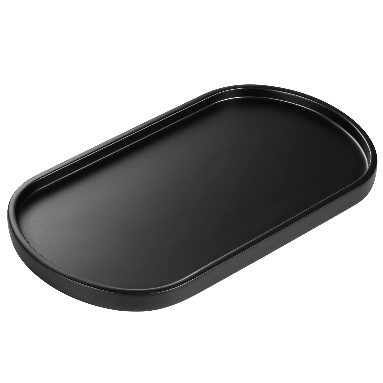 Luxspire Bathroom Vanity Tray, Oval Soap Dispenser Tray Kitchen Counter Trays, Handmade Resin Bathroom Tray For Counter, Toilet