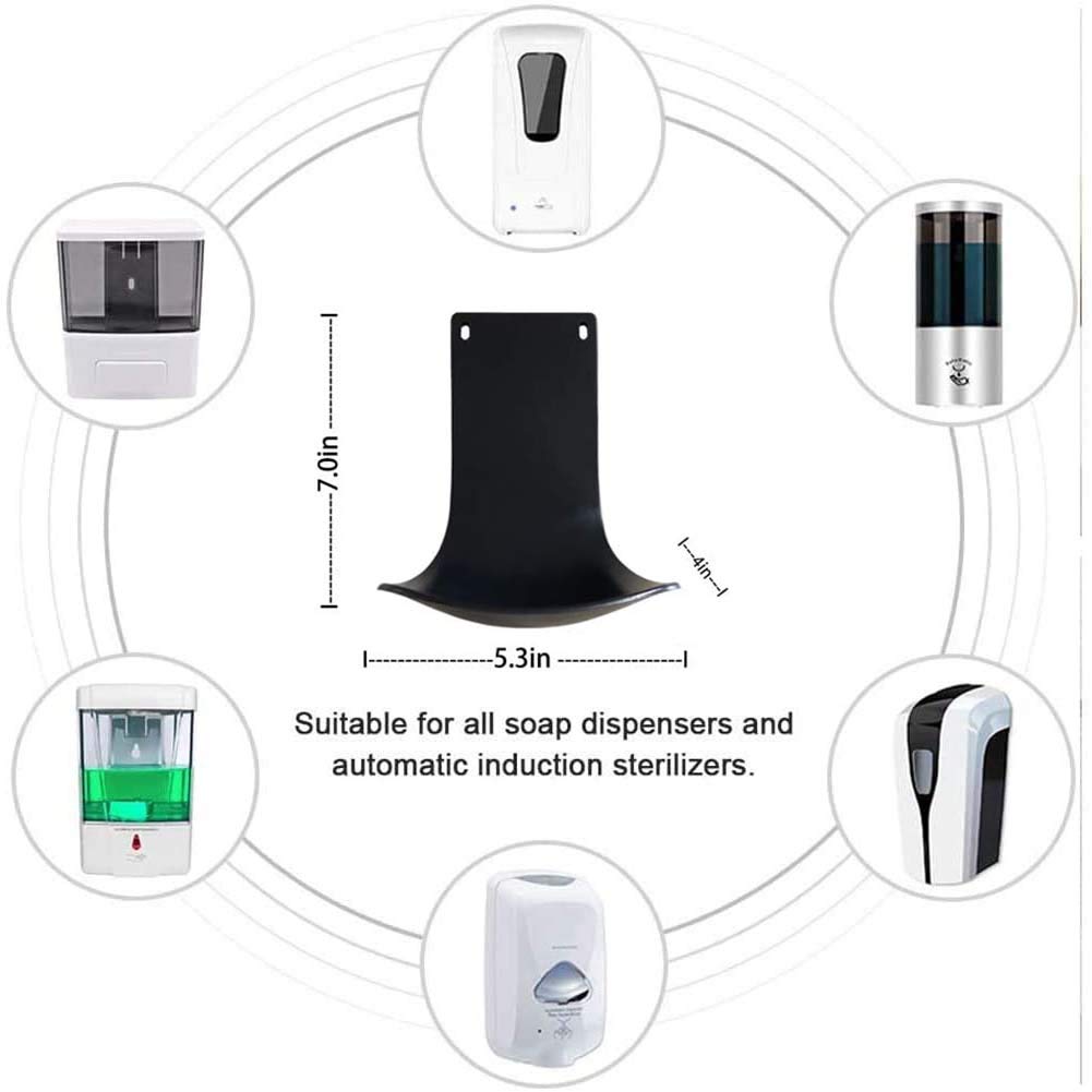 Ziozertt Dispenser Drip Tray Wall Mount Soap Dispenser Bracket, Laundry Detergent Drip Catcher Prevent Dripping And Spraying, Ea