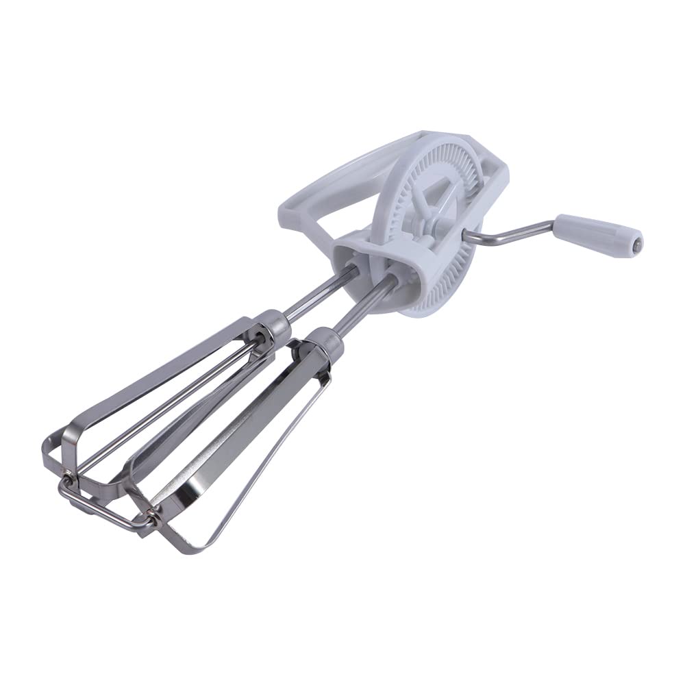 Leadigol Stainless Steel Rotary Manual Hand Whisk Egg Beater, Rotary Egg Beater Whisk Egg Beater Mixer Blender Kitchen Cooking T