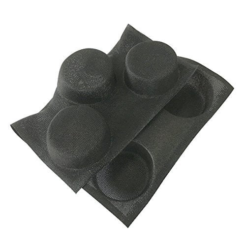 Bluedrop Silicone Bun Bread Forms Round Shape Trays Perforated Bakery Molds Fit Half Pan Size