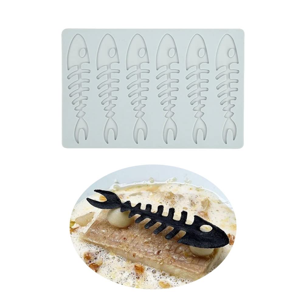 Lobster Shape Lace Silicone Mold Chocolate Candy 3D Hollow Fishbone Candy Mold Food Cooking Meals Decorations Fondant Mold Polym