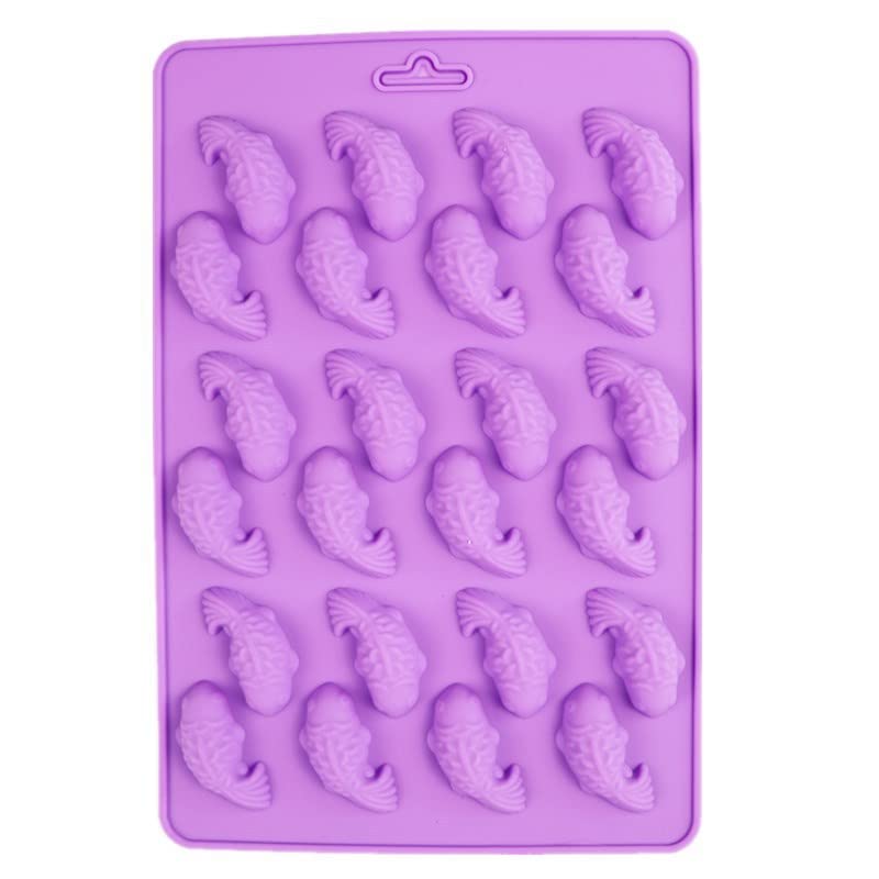 2Pcs 24 Cavity Koi Fish Carp Goldfish Silicone Molds For Diy Fondant Candy Making Chocolate Mold Desserts Ice Cube Trays Gum Cla