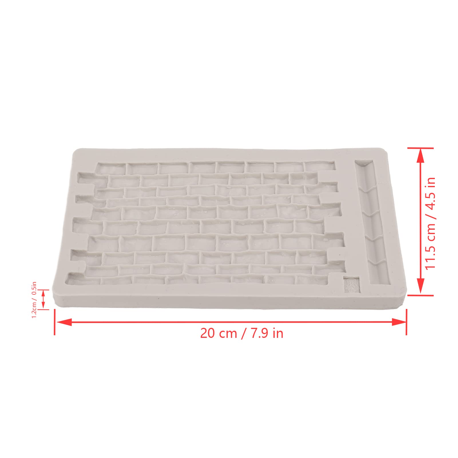 Fondant Impression Mat, Silicone Brick Wall Pattern Lace Mat Silicone Imprint Mold Sugarcraft Wedding Cake Decorating Tools Choc