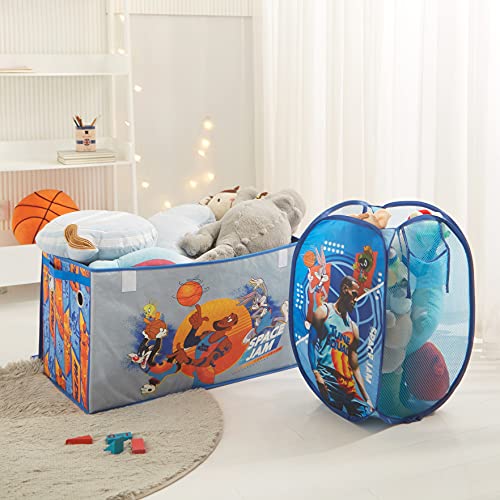 Idea Nuova Space JAM: A New Legacy Pop Up Laundry Storage Hamper with Handles  21 '' H x 13 '' L x 13 '' W