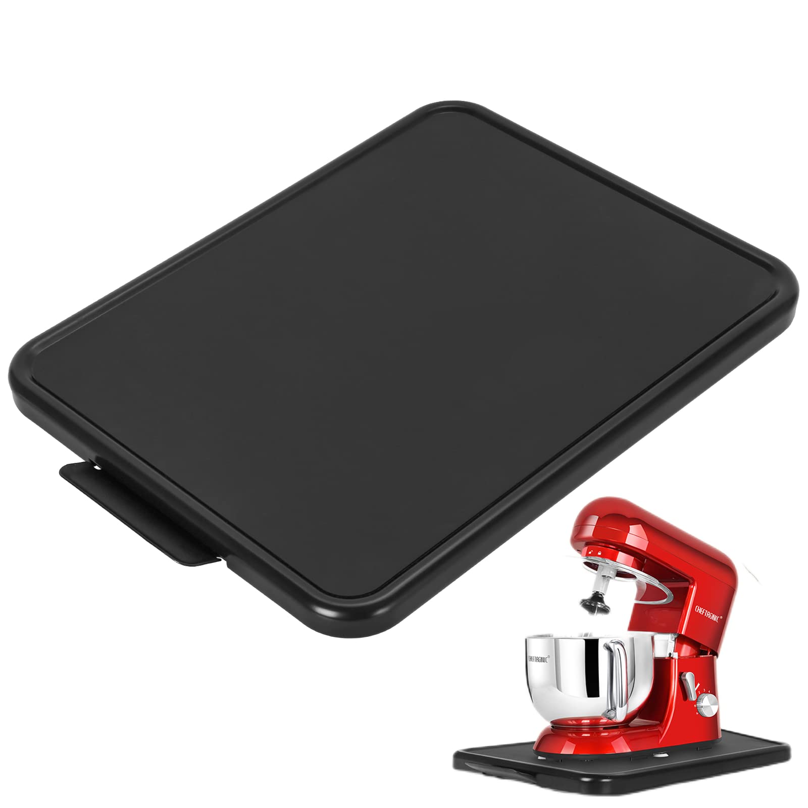 Kitchen Appliance Sliding Tray - Coffee Maker Sliding Caddy With Rolling Wheels Under Cabinet Countertop Storage Organizer Movin