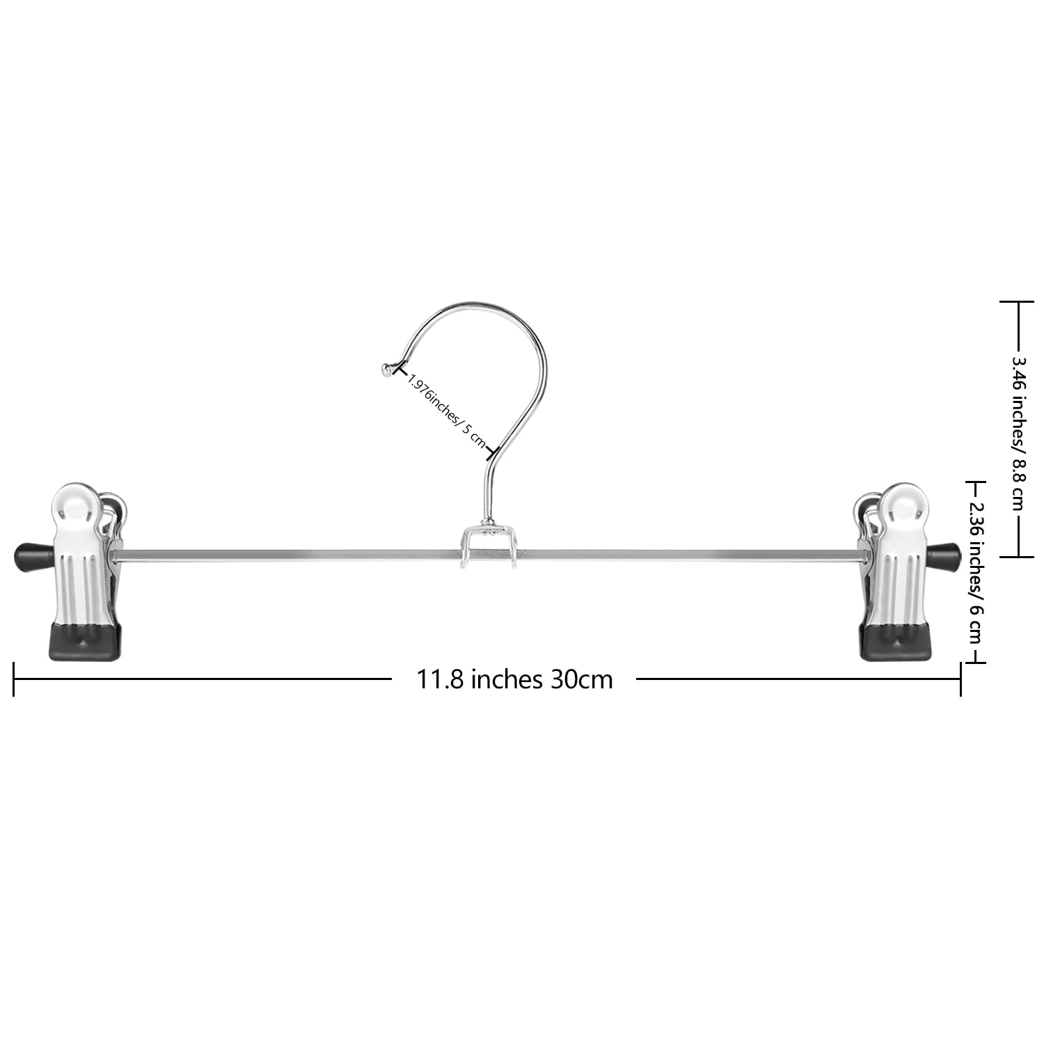 Skirt Hangers 30Pack Pants Hangers With Clips Trouser Clothes Hangers