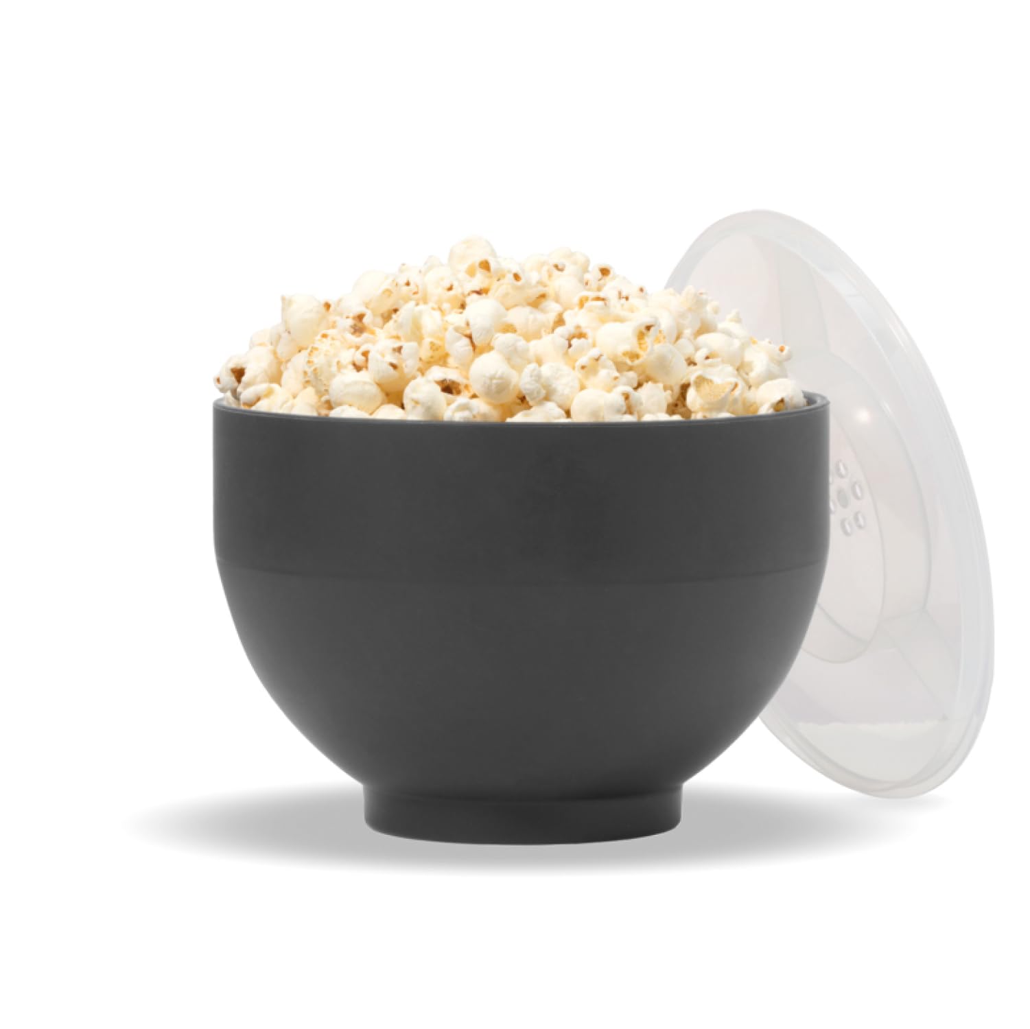 W&P Microwave Silicone Popper Maker | Black | Collapsible Bowl w/Built in Measuring, BPA, Eco-Friendly, Waste Free, 9.3 Cups of 