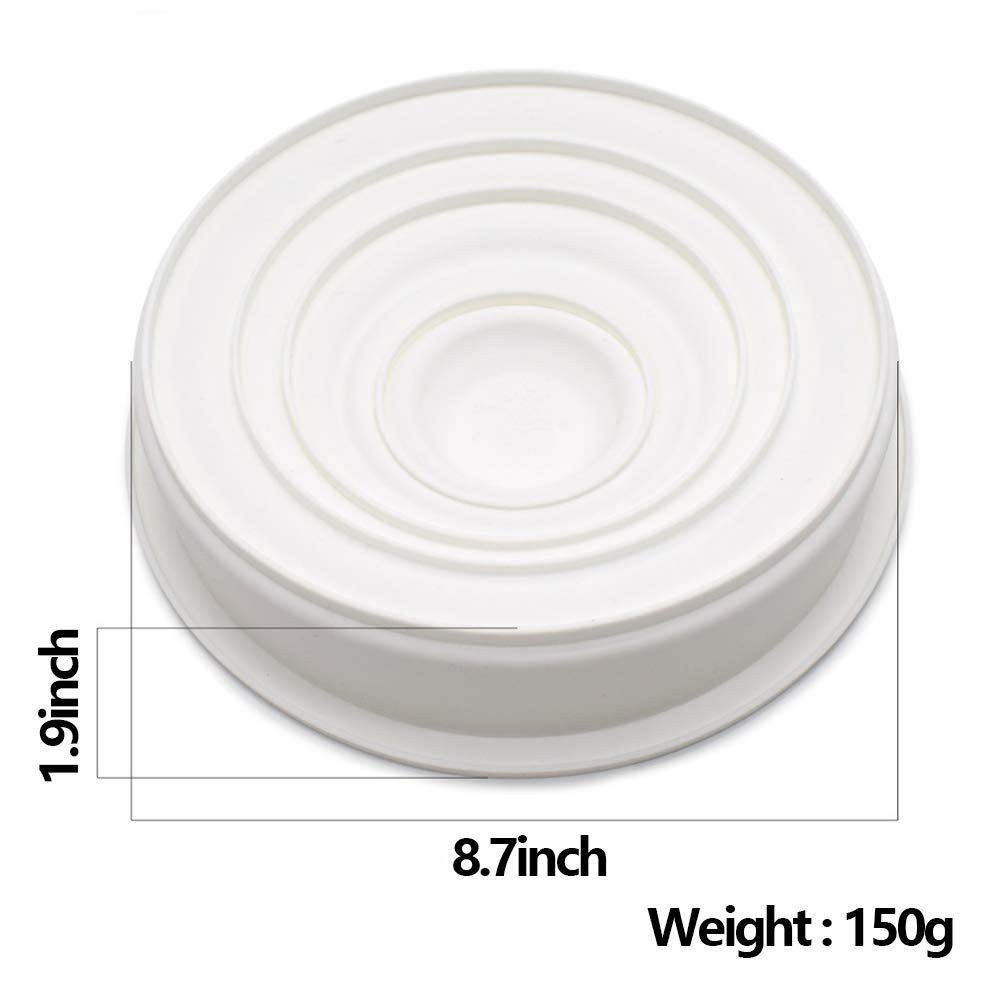 Homut 8.7Inch Silicone Mousse Cake Mold Durable Round Ripple Pan For Chiffon Cake Sugar Rainbow Cake Bakery Dessert Store Weddin