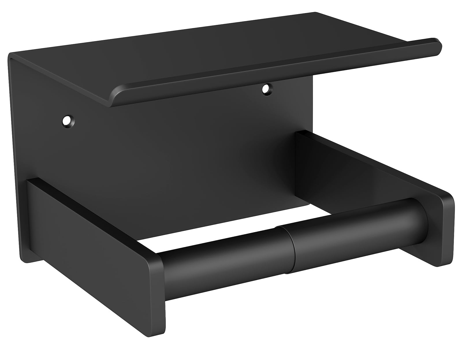 Bethom Toilet Paper Holder With Shelf Wall Mount, Self Adhesive Or Screw In, Tissue Holder For Bathroom Washroom Rv With Spring