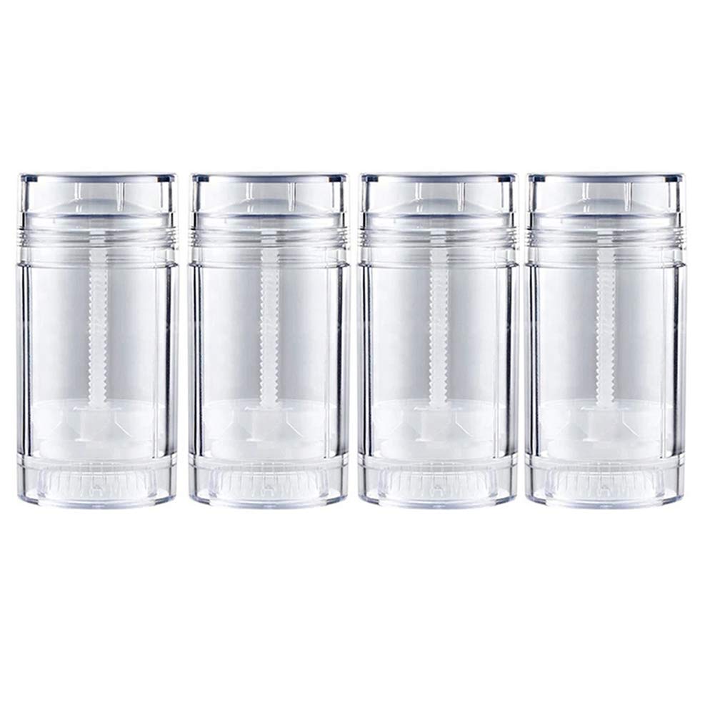 4 Pcs Deodorant Container Clear Empty Twist-Up Tubes Diy Deodorant Stick Containers Bottom Filling Gel Cosmetics Lip Balm Tube B