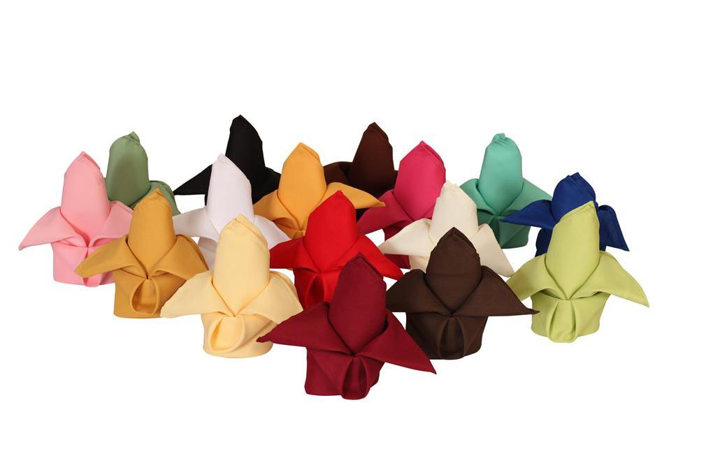 Your Chair Covers - 20 Inch Square Premium Polyester Cloth Napkins. Oversized, Double Folded And Hemmed Table Napkins For Restau