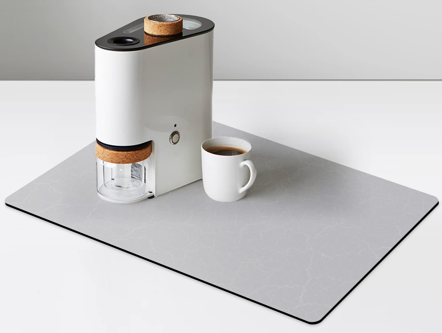 Coffee Maker Mat for Countertops, Coffee Bar Accessories Fit Under Coffee Machine Mat, 19x12 Rubber Backed Coffee Pots, Table Ma
