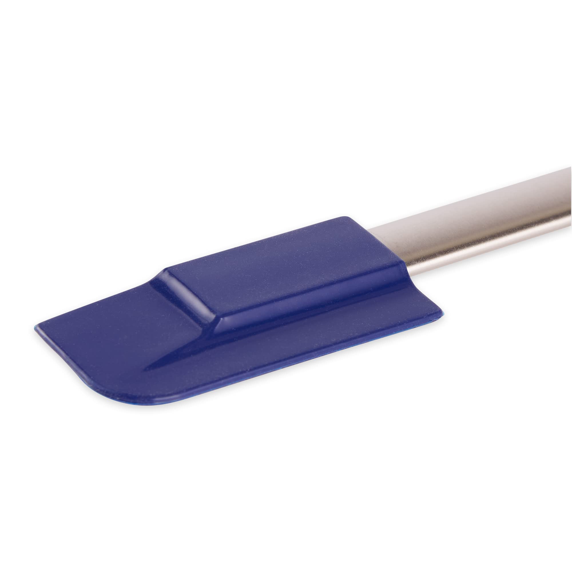 Rsvp International Endurance Kitchen Tool Collection Silicone Spatula, Stainless Steel Handle, 9.5X1.4'', Blue