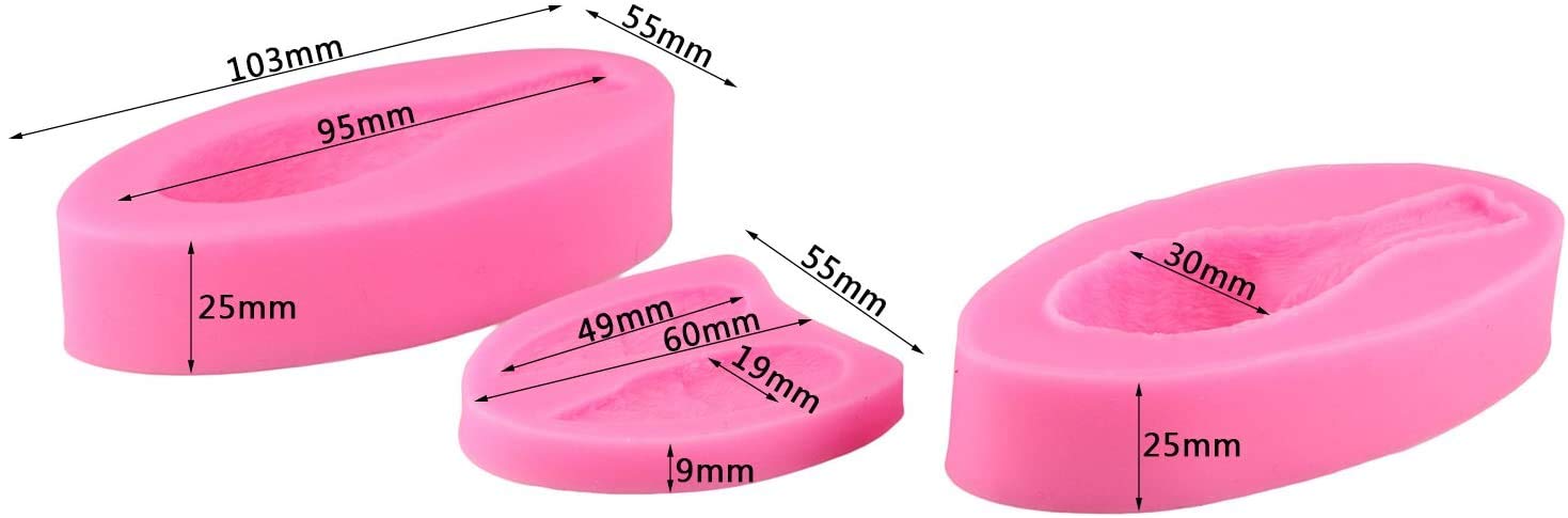 3 Pcs/Set Small Bird Cake Topper Fondant Decor 3D Baking Chocolates Hard Candies Desserts Candles Drop Glue Decor Silicone Mold