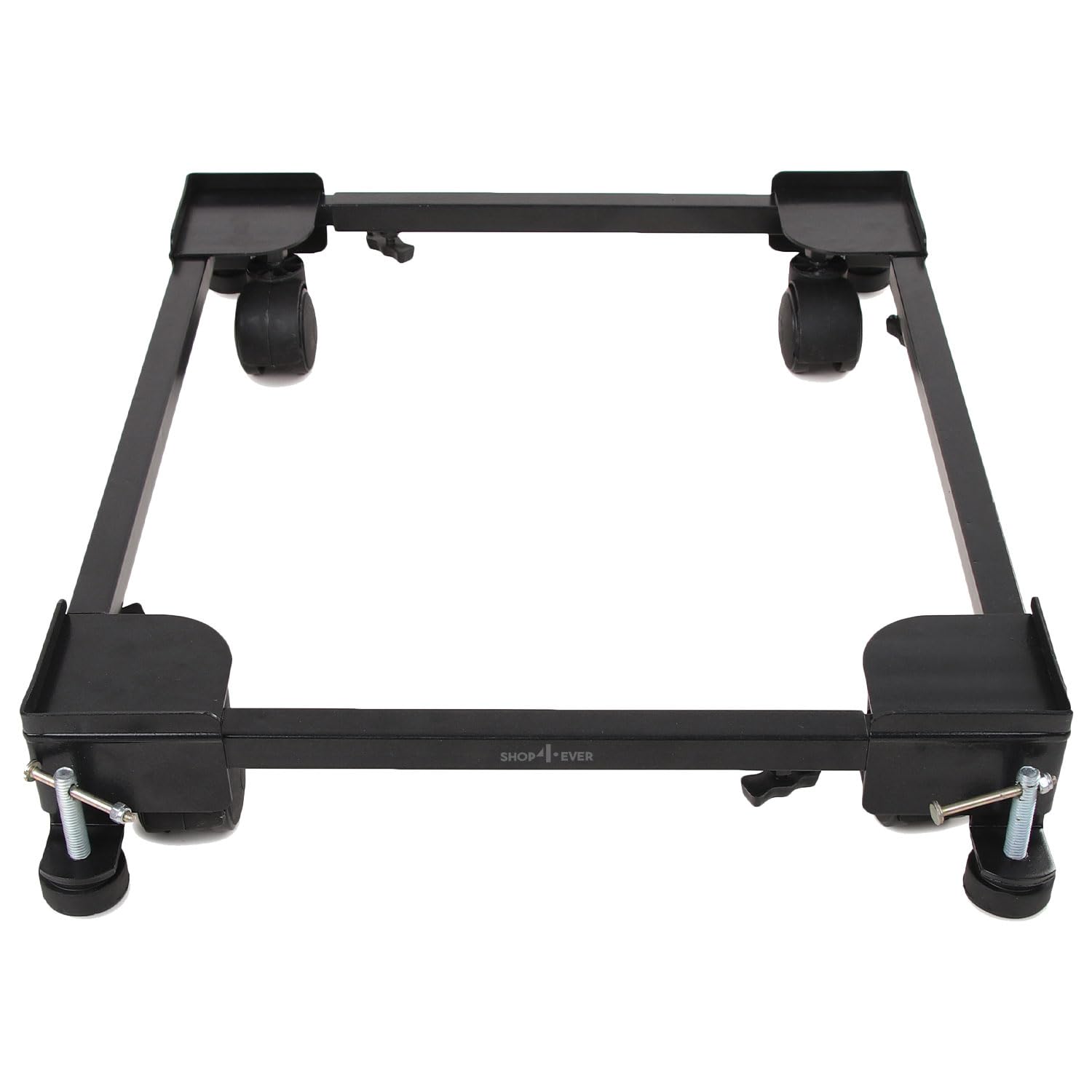 Shop4Ever Adjustable Heavy Duty Washing Machine Stand With Wheels | Fits Semi/Front/Top Load | MultiUse Fridge & Cooler Base | 