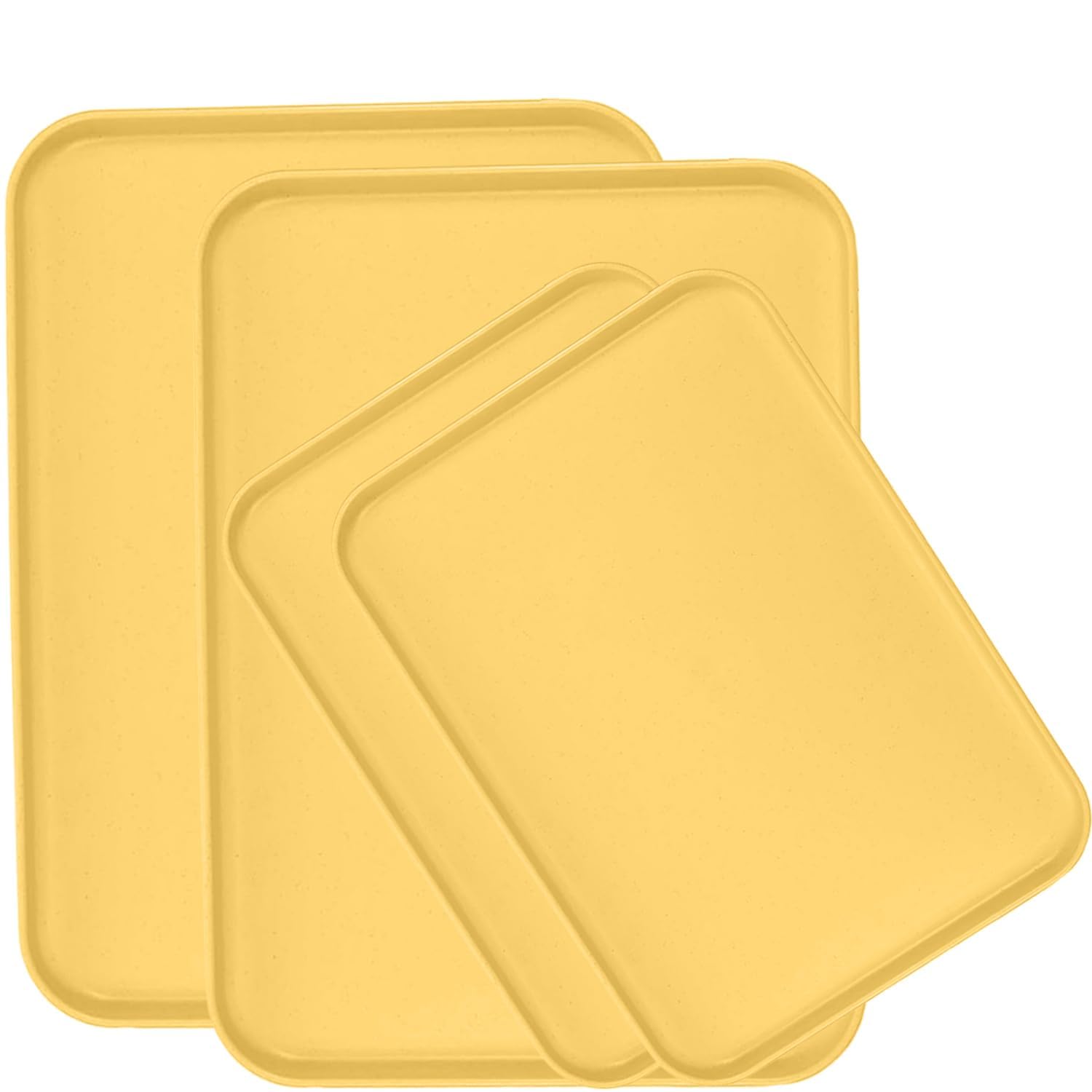 Diwitira Rectangle Serving Tray Set Of 2 (31 Cm, Random Color) | Multipurpose Coffee Table, Vanity & Kitchen Tray | Lightweight 