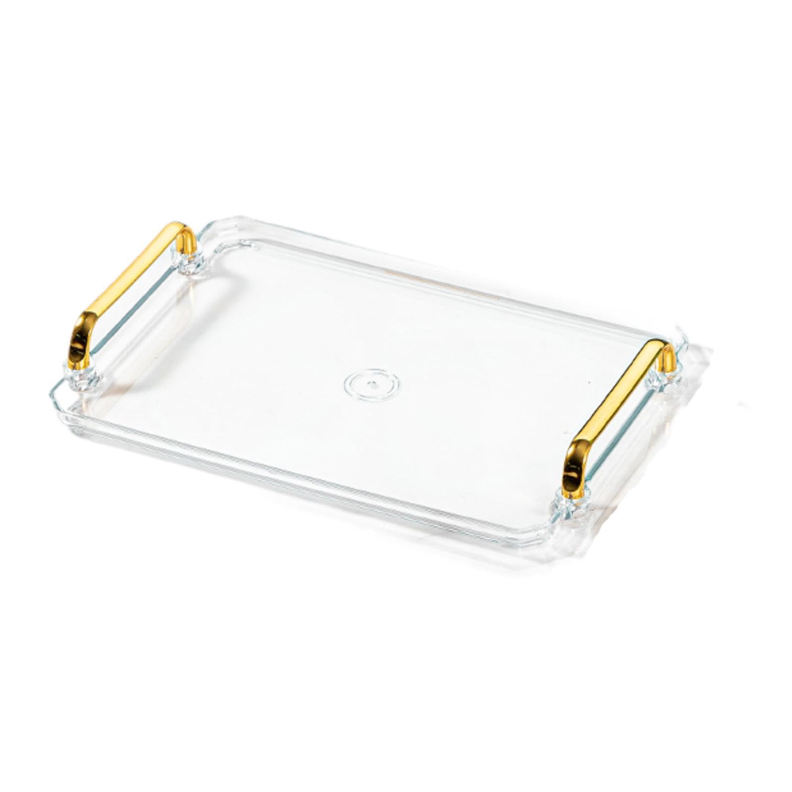 Enakshi Serving Tray Rectangular Modern Cosmetic Storage For Desk Coffee Table Hotel M Transparent| Home & Garden|Kitchen, Dinin