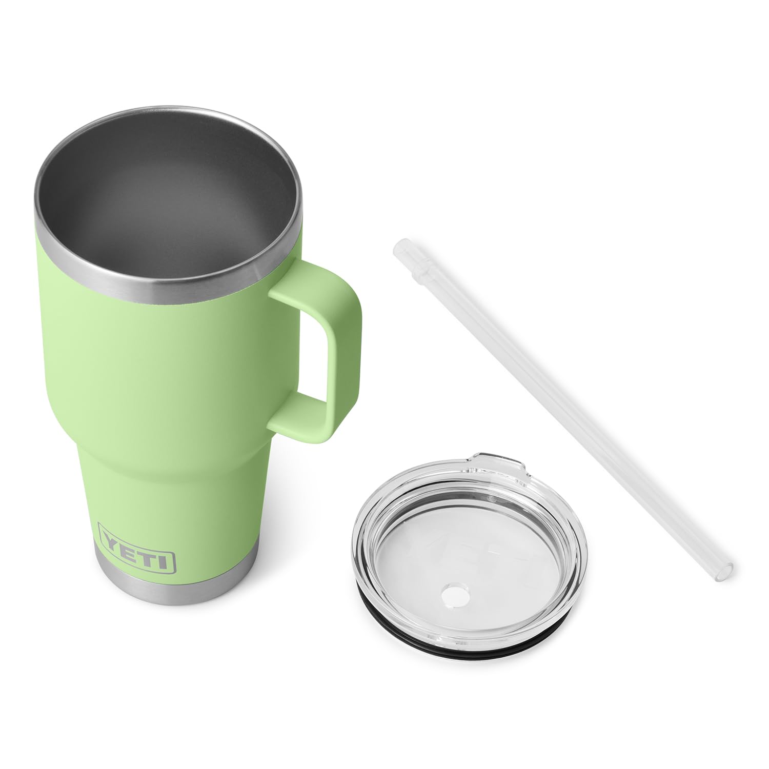 Yeti Rambler 35 Oz Straw Mug, Vacuum Insulated, Stainless Steel, Key Lime