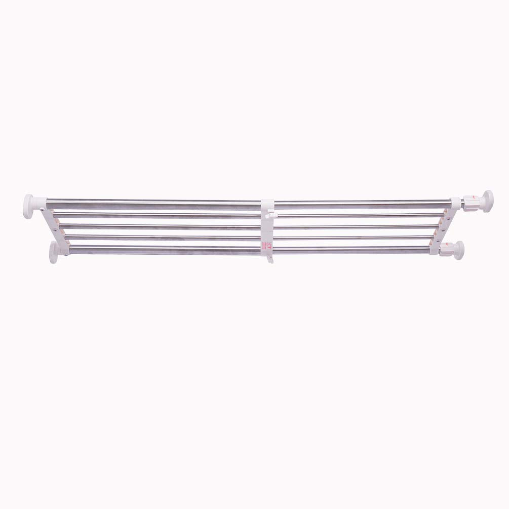 Hershii 1Shelves Tension Shelf Expandable Rod Closet System Heavy Duty Clothes Hanger Adjustable Diy Storage Organizer Shoe Rack