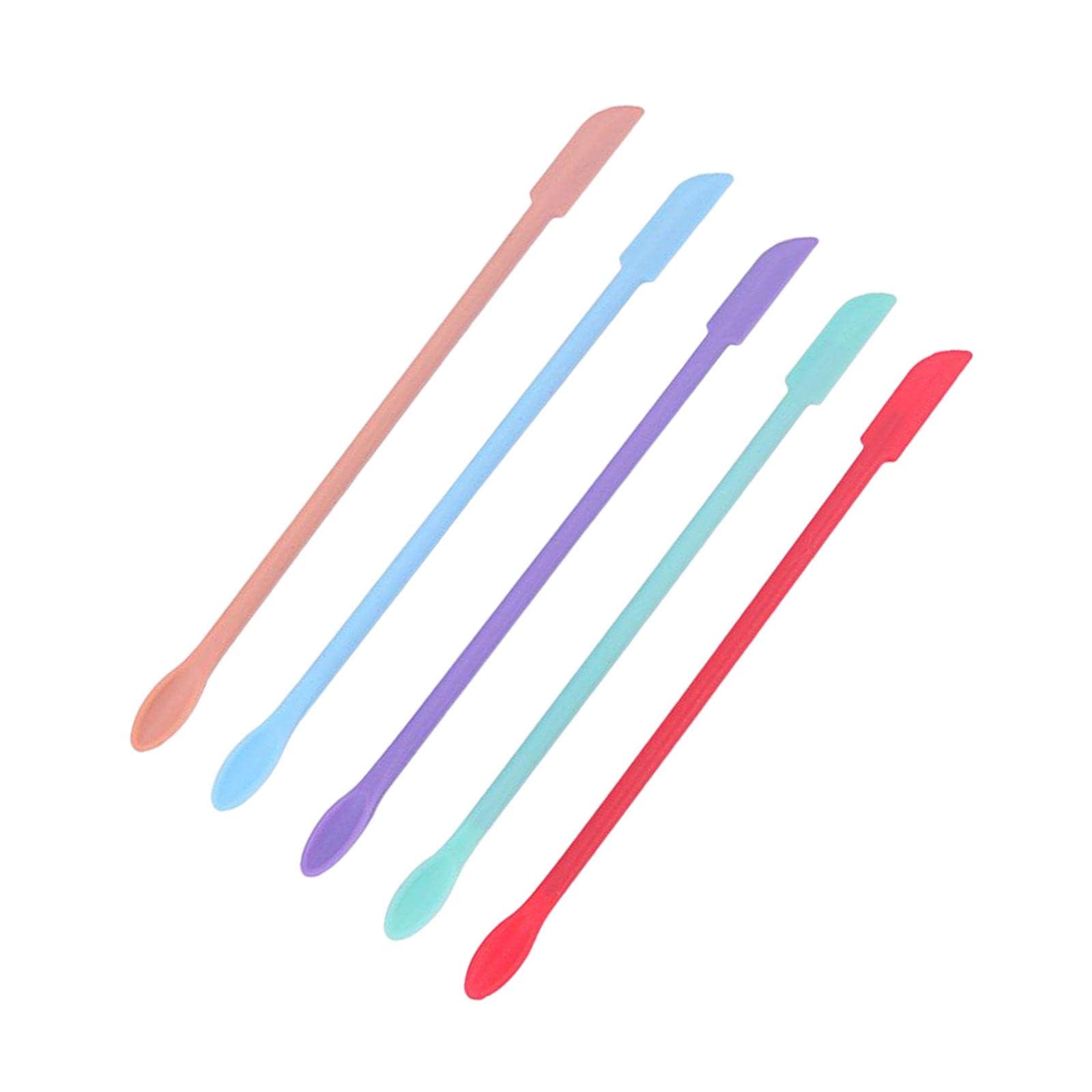 Trendivibe 5Pcs Mini Silicone Spatula Set Reusable Double Ended For Beauty