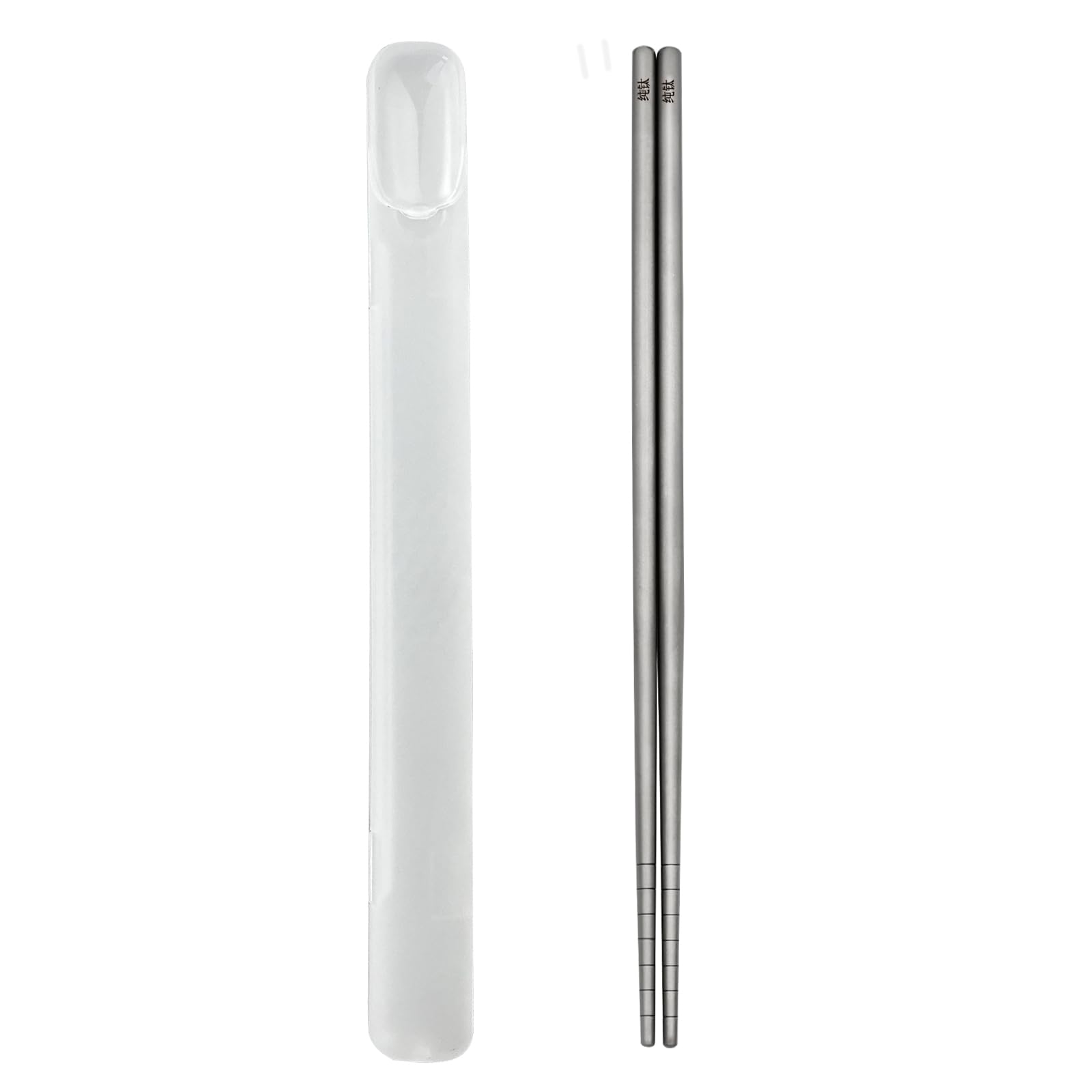 Carimee Titanium Chopsticks 1 Pair With Carry Case, 9    Lightweight Chopsticks Reusable, Travel Utensils, Non-Slip, Dishwasher