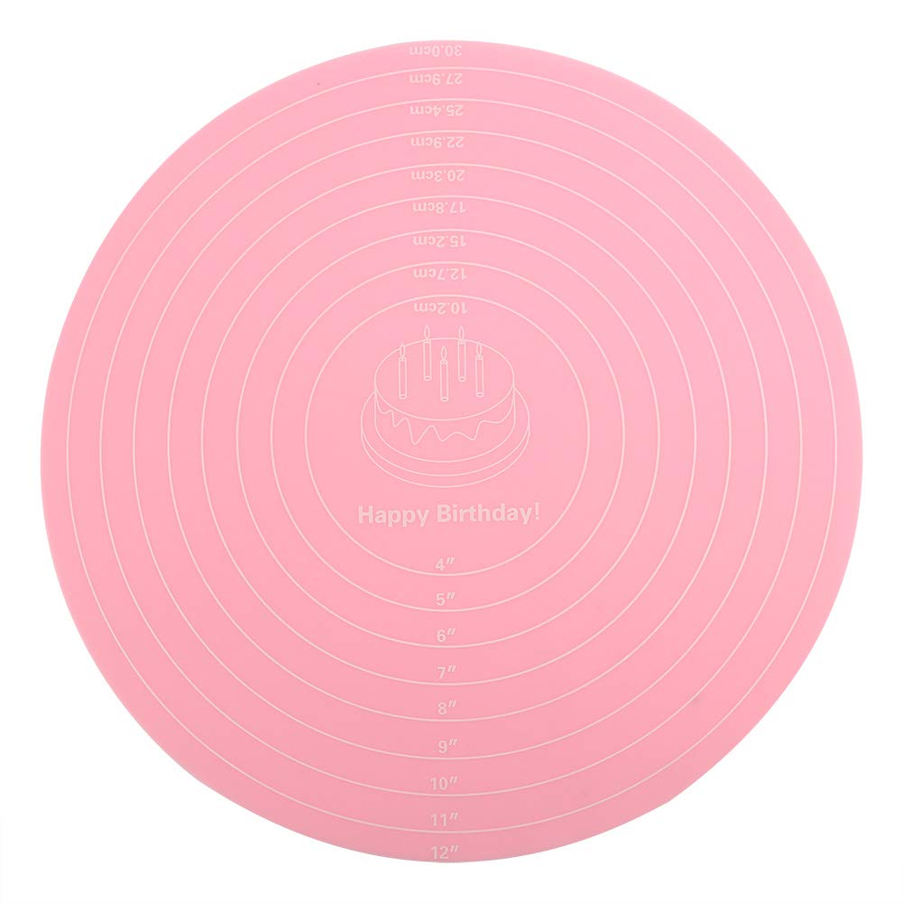 Baking Mat Round Silicone Pastry Mat, Nonslip Sheet Mat With Measurement, Nonstick Dough Rolling Mat Food Grade Silicone Counter