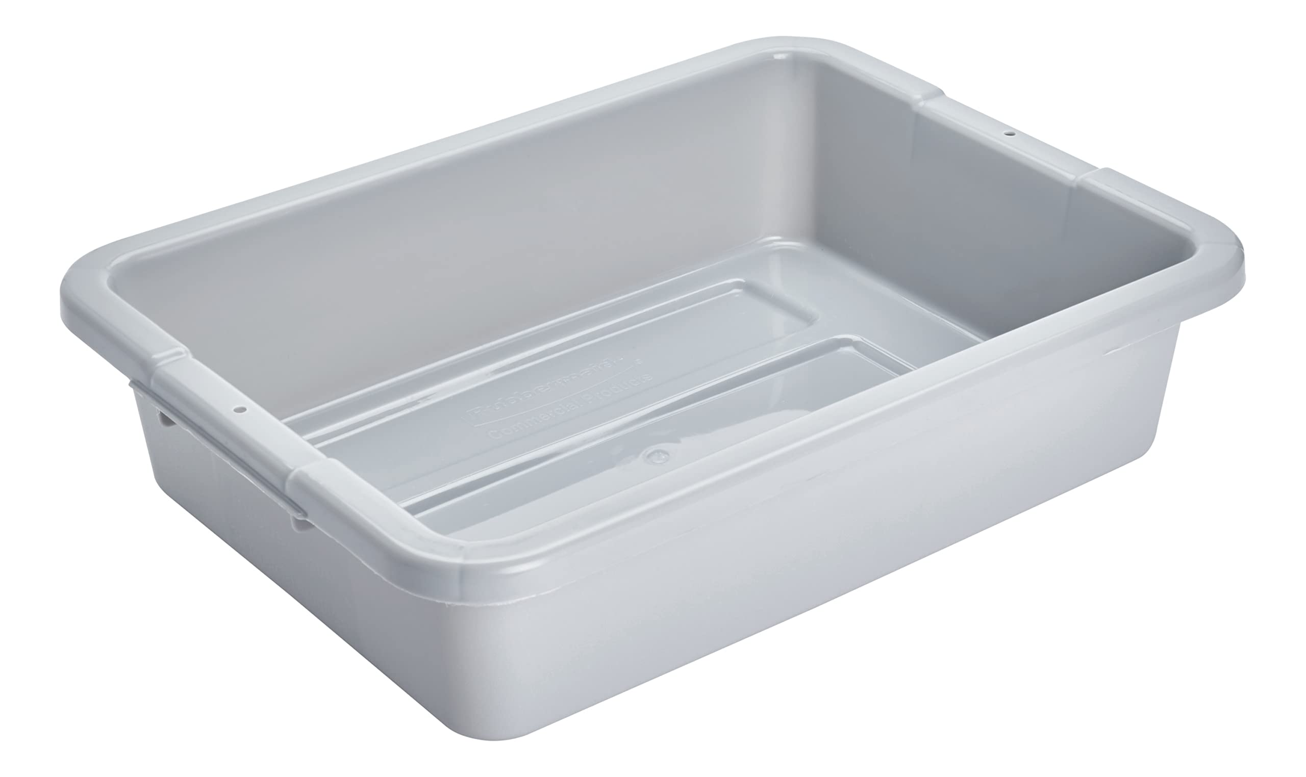 Rubbermaid Commercial Products Standard Bus/Utility Box, 4.6-Gallon, Gray, Plastic, Heavy Duty Restaurant Wash Basin/Dish Washin