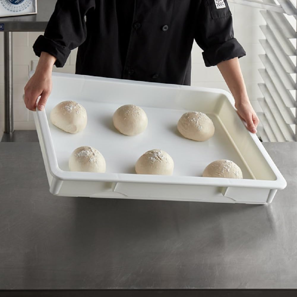 Truecraftware- 18'' X 26'' X 3'' Pizza Dough Proofing Box White Color- Pizza Proofing Dough Pan Dough Proofing Box Tray Dough Bo