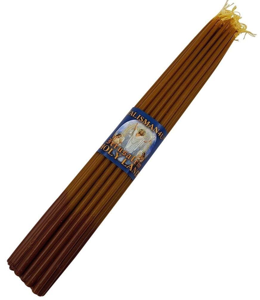 33 Beeswax Taper Candles 11 Tall Blessed Church Jerusalem Holy Land Candles
