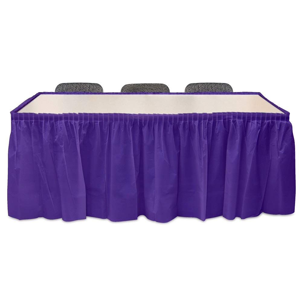 Purple Plastic Table Skirt 29 x 14 Rectangular Party
